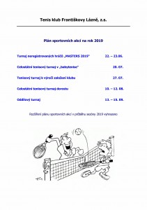 TK FL - Přehled sportovních akcí - 2019